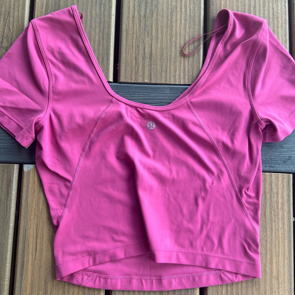 LULULEMON WOMENS ALIGN T-SHIRT IN PINK, SIZE 6 PERFECT CONDITION